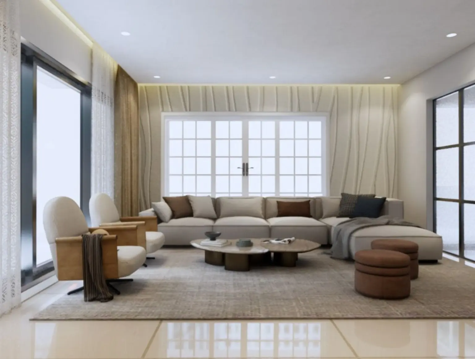 STEADWIN interior concept reference: tv & feature wall