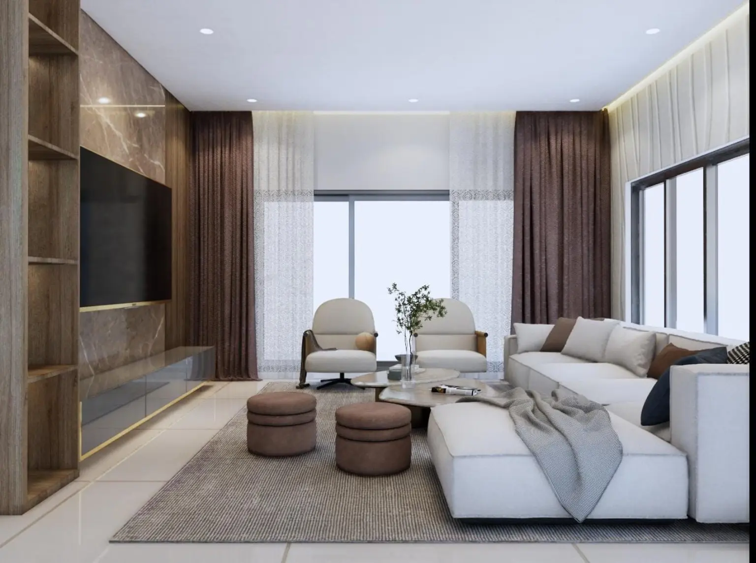 STEADWIN interior concept reference: tv & feature wall